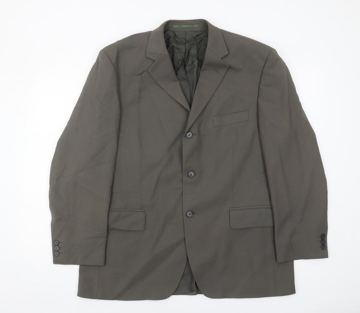 Pinstripe Men's Grey Blazer 42 Short Formal Jacket