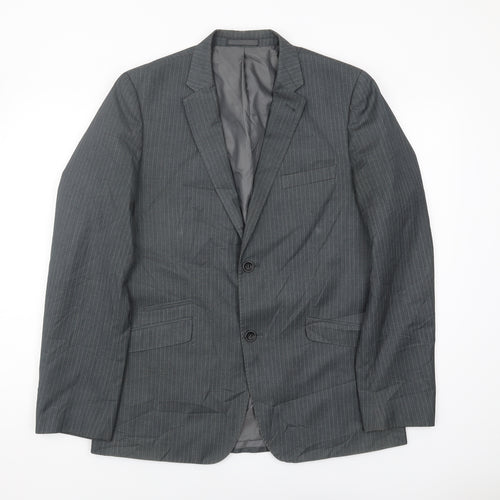 Butler & Webb Grey Men's Blazer 40, Striped Classic
