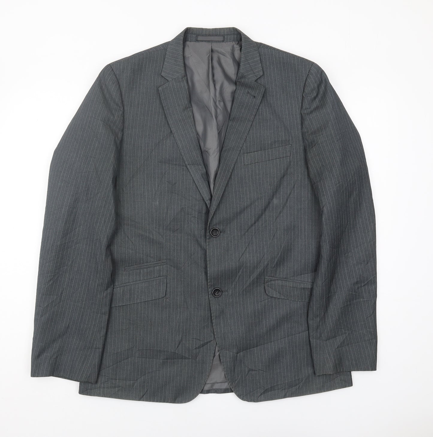 Butler & Webb Grey Men's Blazer 40, Striped Classic