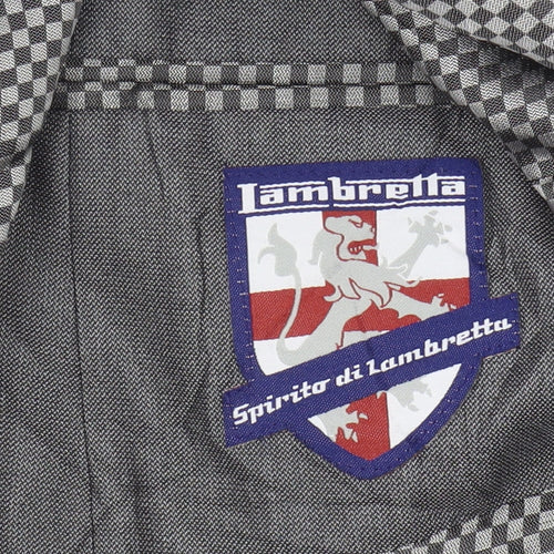 Lambretta Men Grey Check Blazer Jacket 40 Short