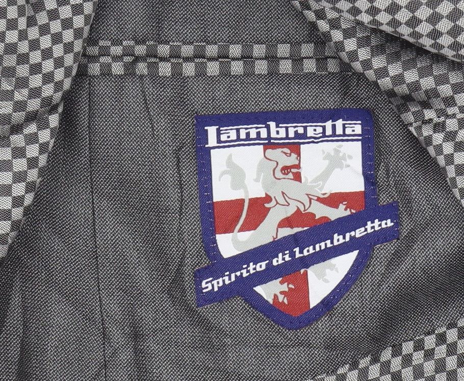 Lambretta Men Grey Check Blazer Jacket 40 Short