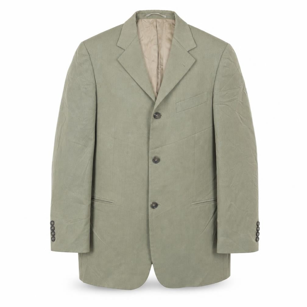 Front view of Tom English Men's Green Blazer Jacket, size 40R