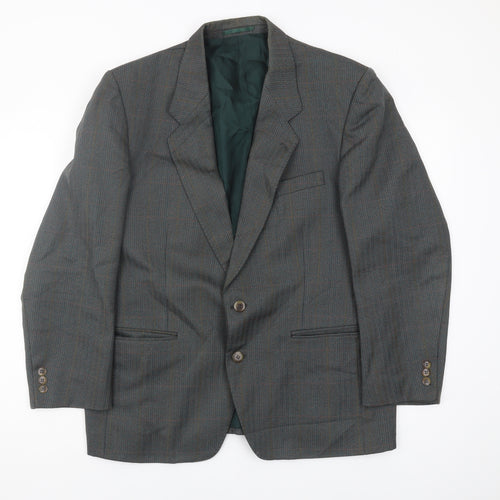 Dunn & Co Men's Grey Check Blazer, Size 42S, Classic Style