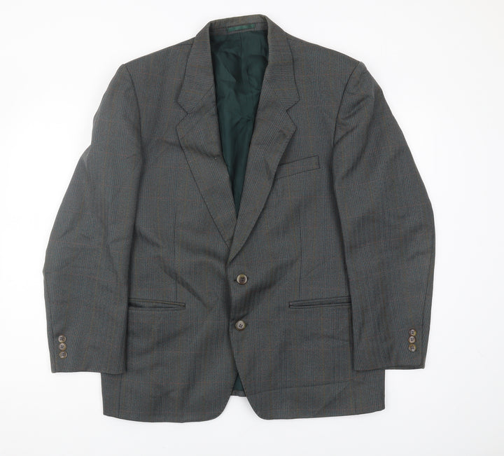 Dunn & Co Men's Grey Check Blazer, Size 42S, Classic Style