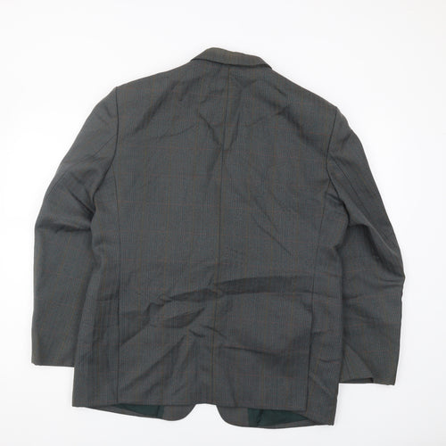 Dunn & Co Men's Grey Check Blazer, Size 42S, Classic Style
