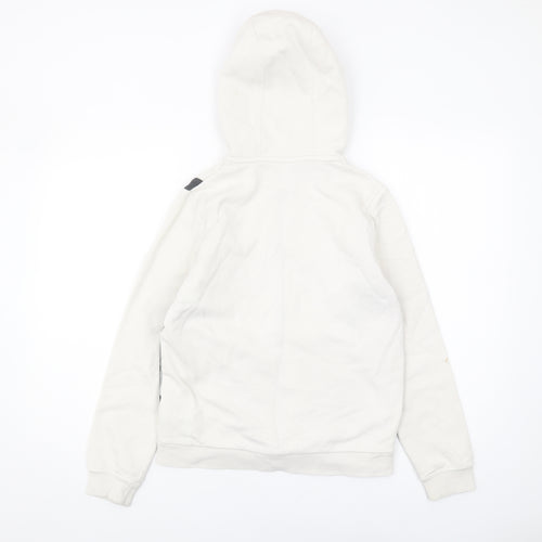 Nike Boys White Full Zip Hoodie M - Sports Casual Gym