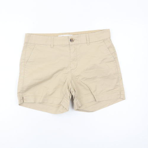 Old Navy Womens Beige Chino Shorts Size S Mid-Rise