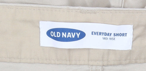 Old Navy Womens Beige Chino Shorts Size S Mid-Rise