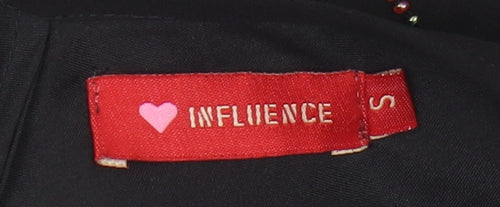 Influence Women Black Strapless Top with Studded Accents