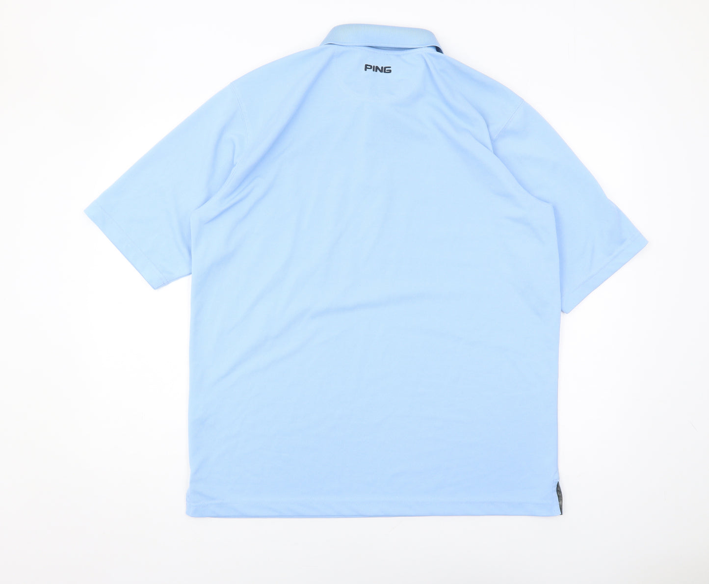 PING Men's Blue Large Polo Shirt Short Sleeve Golf