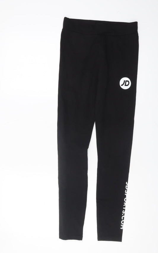 JD Sports Women's Black Ankle Leggings Size 8