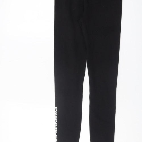 JD Sports Women's Black Ankle Leggings Size 8