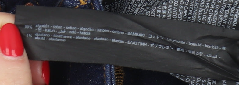 Zara Women's Blue Flared Jeans Size 12 Denim