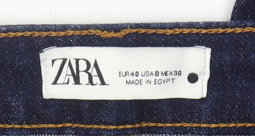 Zara Women's Blue Flared Jeans Size 12 Denim