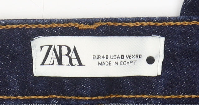 Zara Women's Blue Flared Jeans Size 12 Denim