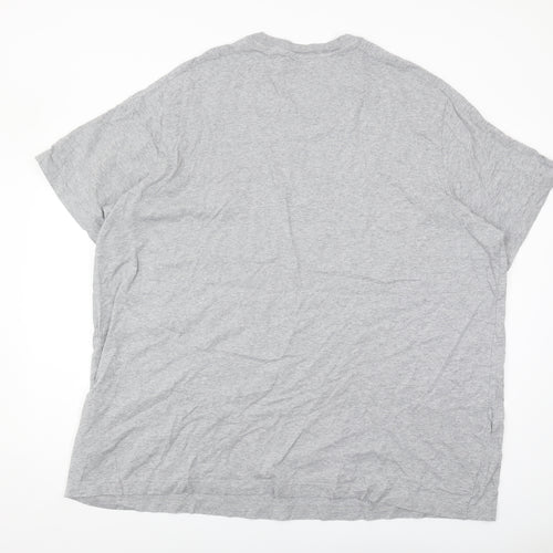 Adidas Men's Grey 3XL Crew Neck T-Shirt, Cotton