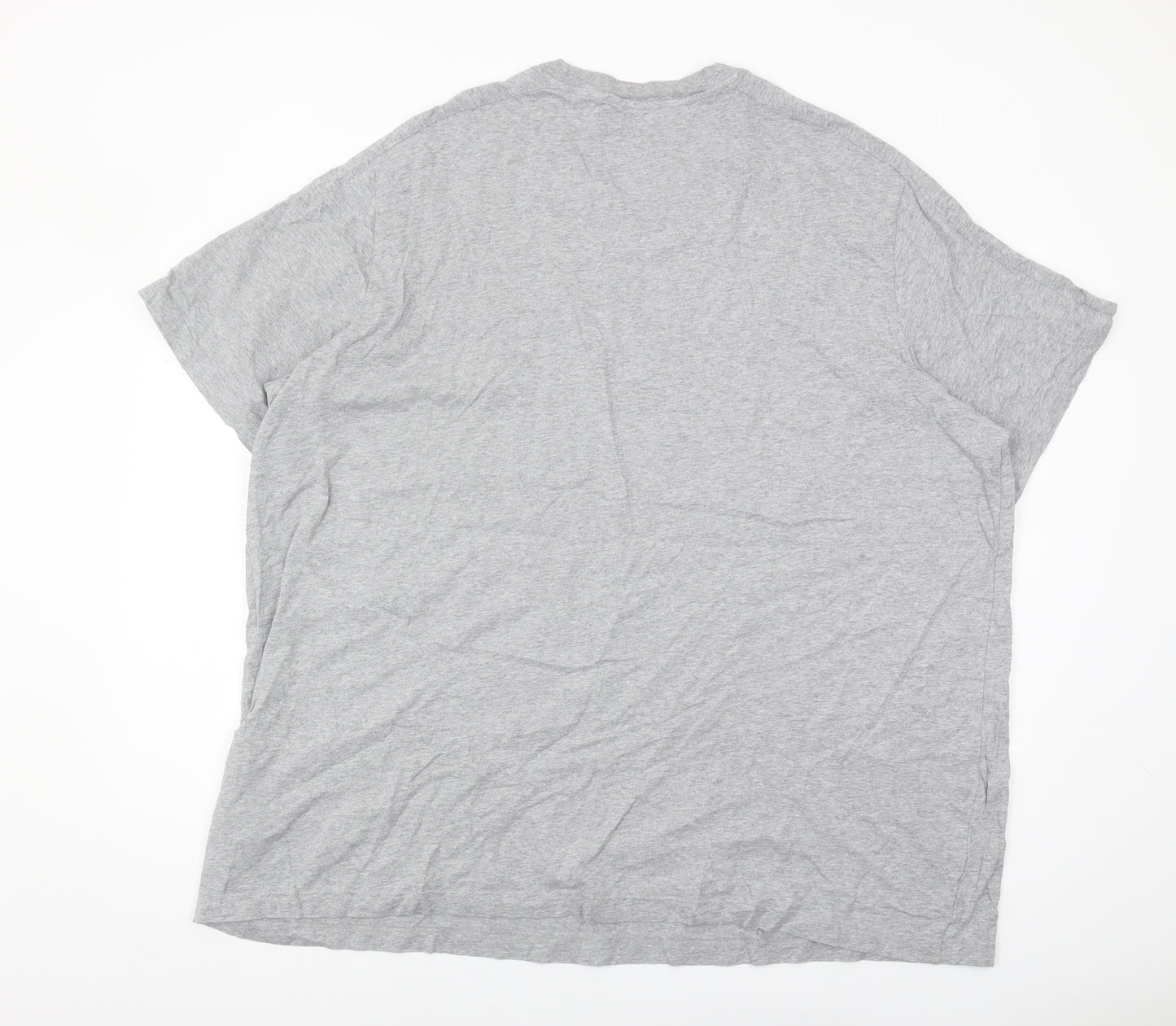 Adidas Men's Grey 3XL Crew Neck T-Shirt, Cotton
