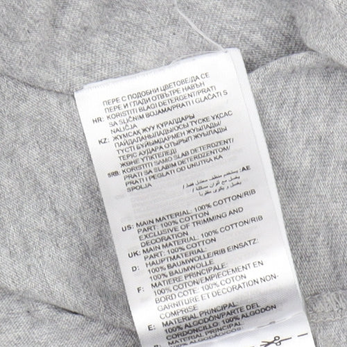 Adidas Men's Grey 3XL Crew Neck T-Shirt, Cotton