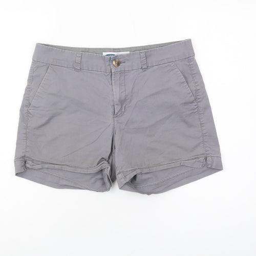 Old Navy Women's Grey Chino Shorts, Size 8, Mid-Rise