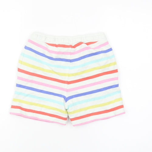 Joules Girls Multicoloured Striped Shorts, 12Y, Elastic Waist