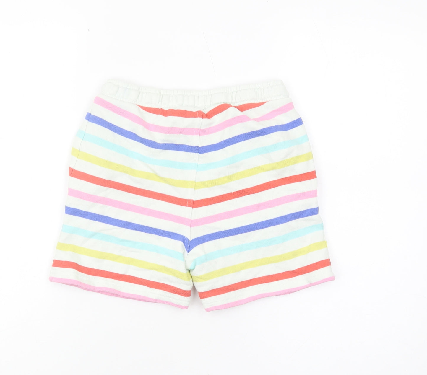 Joules Girls Multicoloured Striped Shorts, 12Y, Elastic Waist