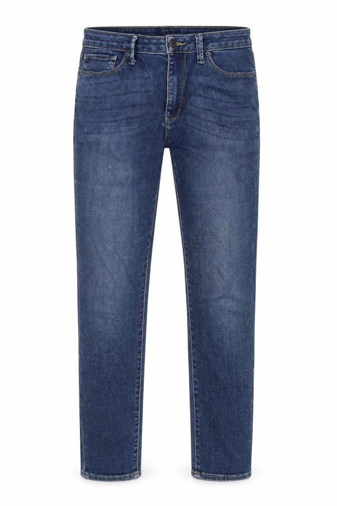 Front view of DKNY Men's Blue Straight Jeans, size 30