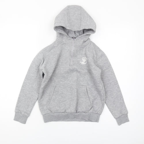 Illusive London Boys Grey Pullover Hoodie, Size 11-12