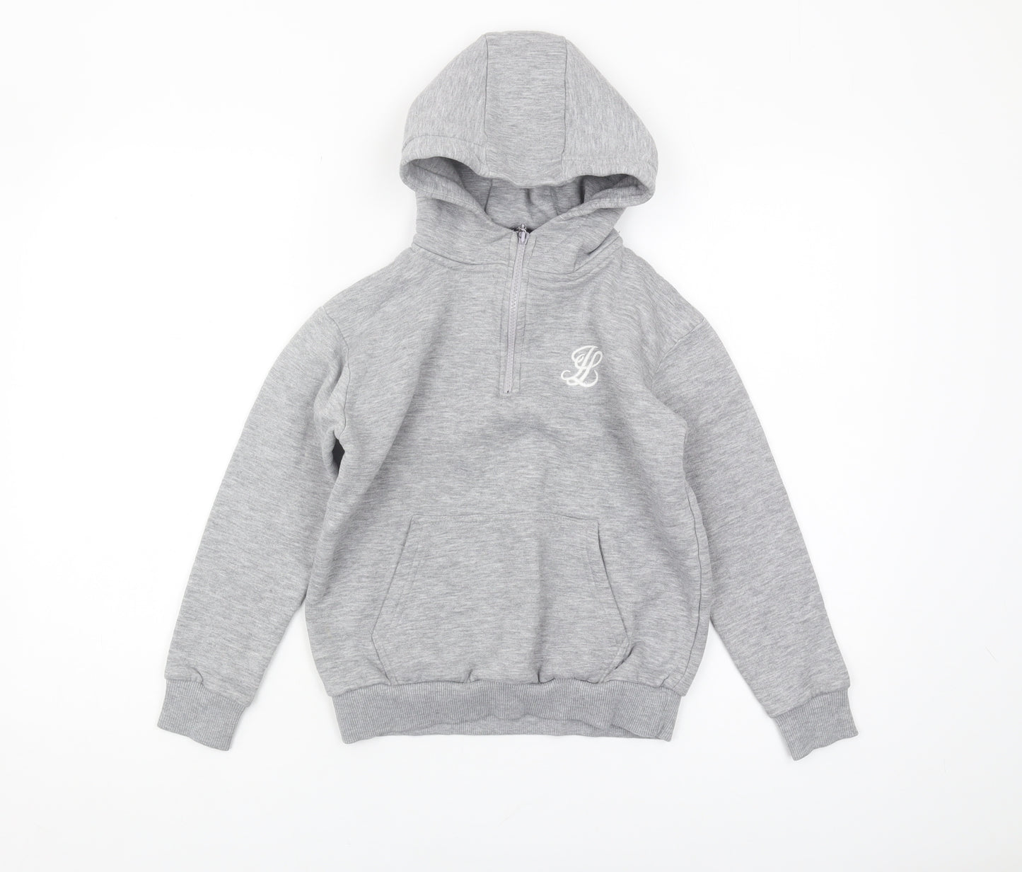Illusive London Boys Grey Pullover Hoodie, Size 11-12