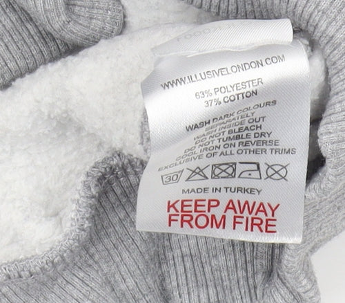 Illusive London Boys Grey Pullover Hoodie, Size 11-12