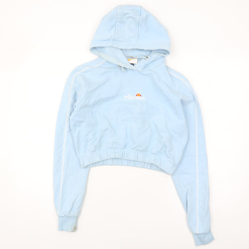 Ellesse Women's Blue Hoodie - Size 6, Logo, Casual