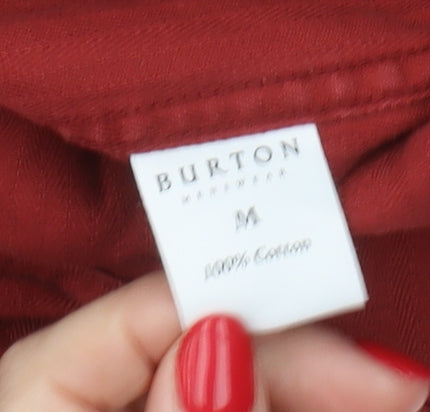Burton Men's Red Medium Button-Up Long Sleeve Shirt