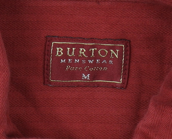 Burton Men's Red Medium Button-Up Long Sleeve Shirt