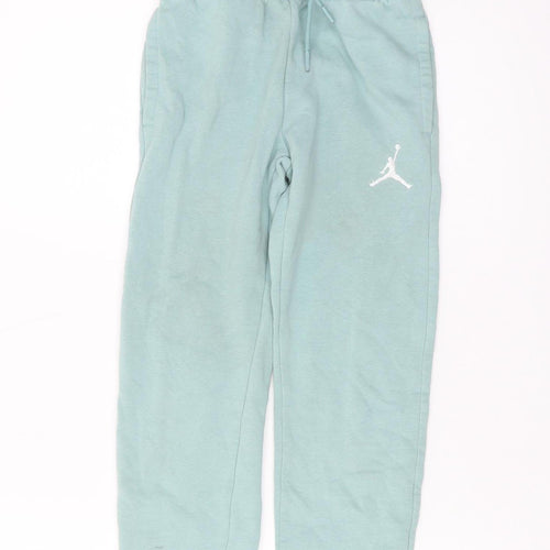 Jordan Boys Green Jogger Trousers, M, Casual Elastic Waist