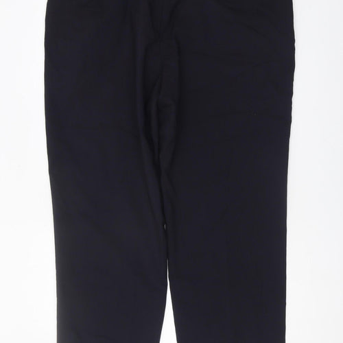 Marks and Spencer Men's Navy Wool Blend Trousers Size 42/29