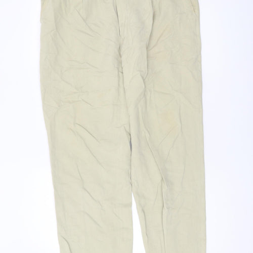 Marks and Spencer Men Beige Linen Chino Trousers 36R