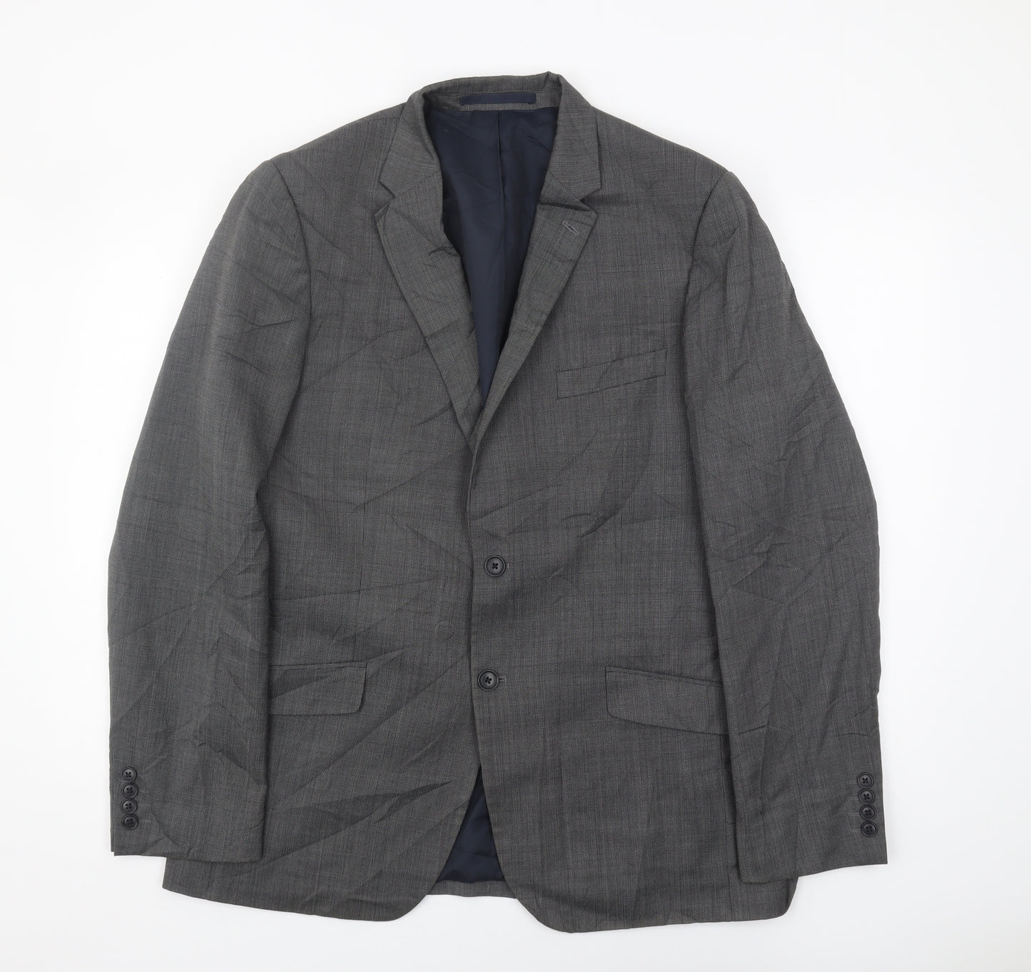 Marks and Spencer Men's Grey Check Blazer 42L