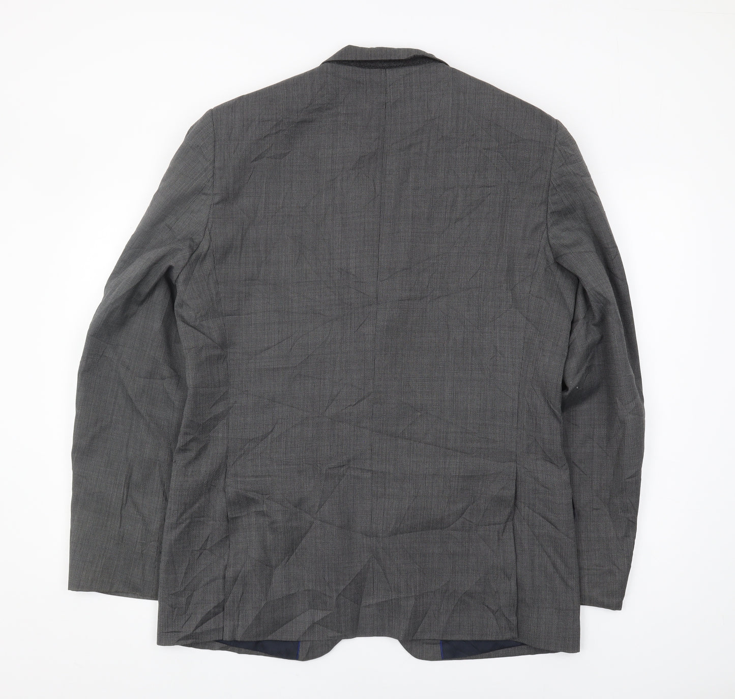 Marks and Spencer Men's Grey Check Blazer 42L