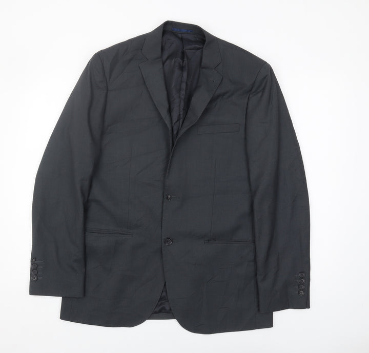 Tailor & Cutter Men's Black Wool Blazer, Size 38R