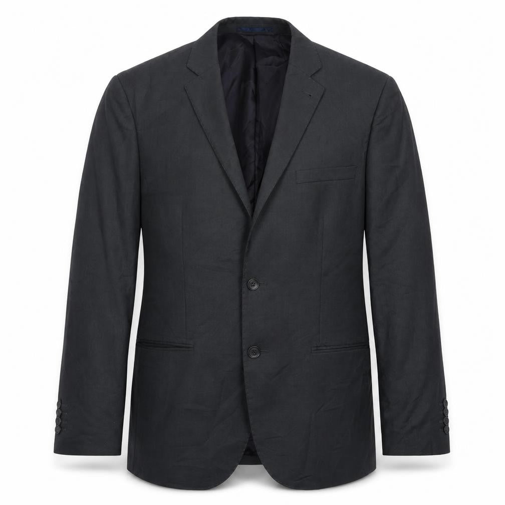 Front view of Tailor & Cutter Men's Black Wool Blazer, size 38R