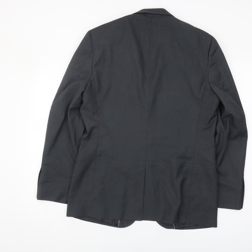 Tailor & Cutter Men's Black Wool Blazer, Size 38R