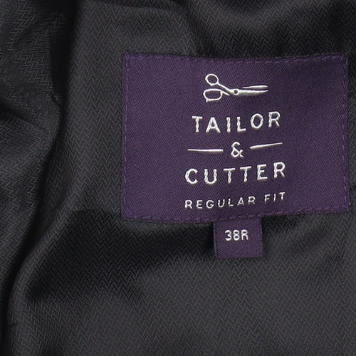Tailor & Cutter Men's Black Wool Blazer, Size 38R