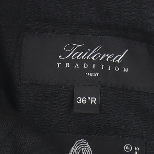 Next Men's Grey Wool Trousers 36R Tailored Classic