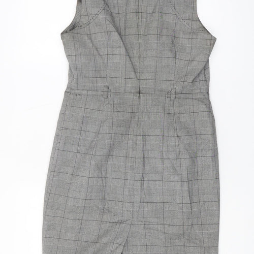 Next Petite Grey Check Sheath Dress, Women Size 10