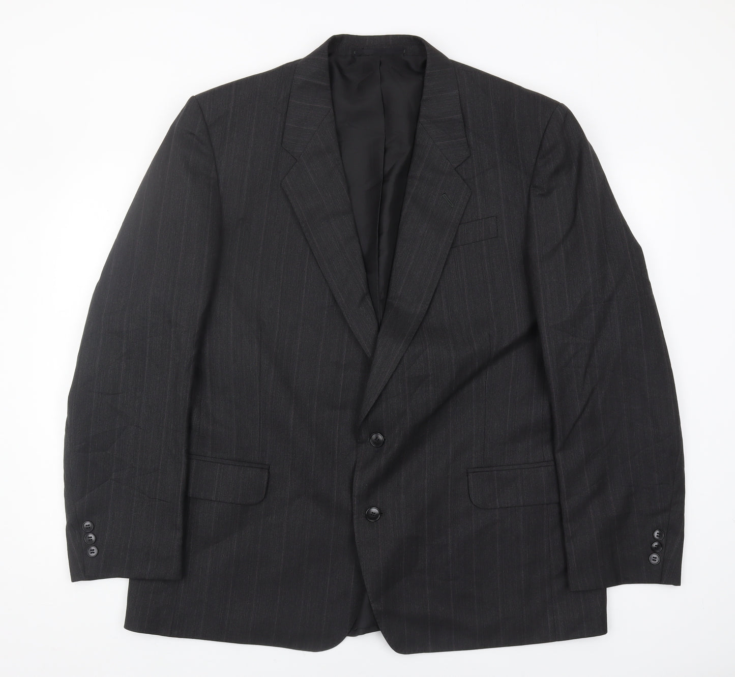 Three Shires Men's Black 46 Blazer, Formal, Striped