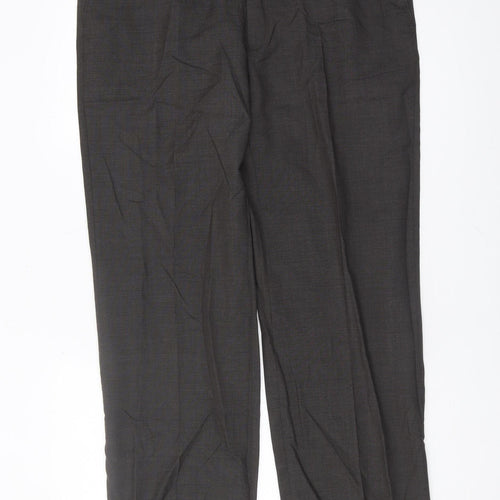 Marks and Spencer Men's Black Wool Trousers - 38