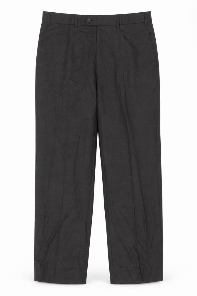 Front view of Marks & Spencer Men's Black Wool Trousers - 38