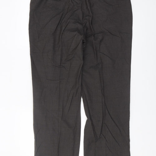 Marks and Spencer Men's Black Wool Trousers - 38