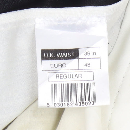 Debenhams Men's Black Wool Trousers, 36 Regular Fit