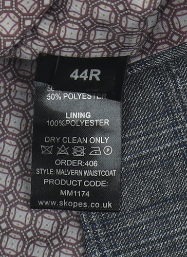 Skopes Men's Grey Check Waistcoat - Size 44R