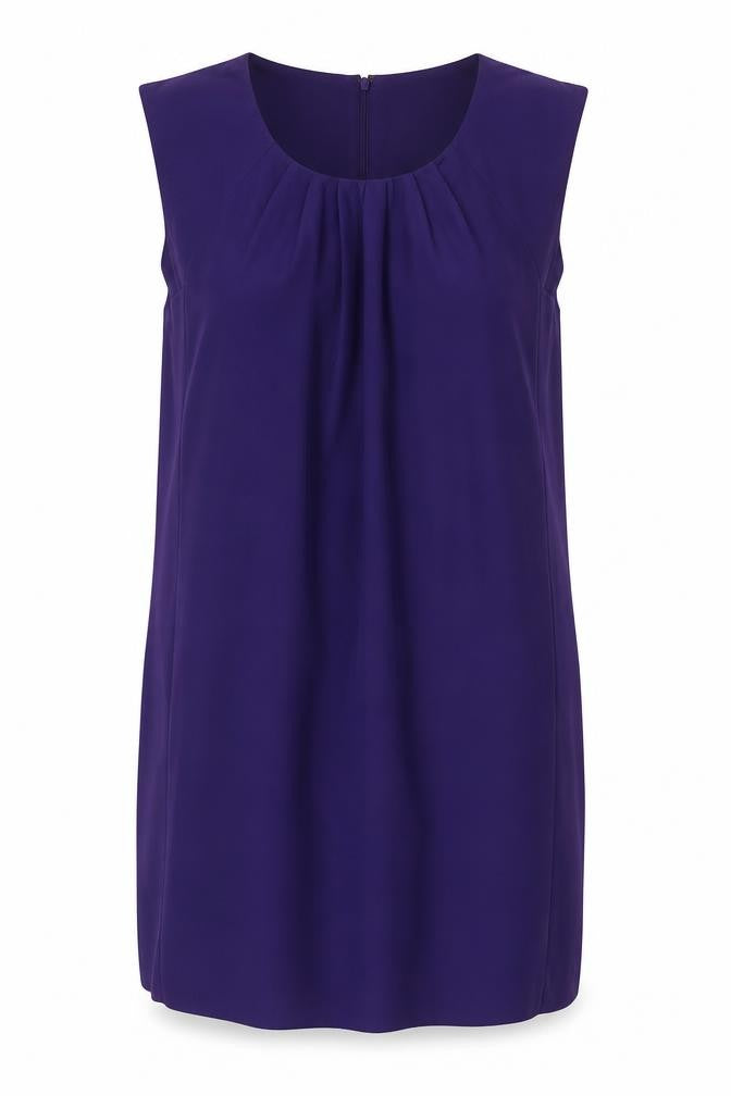 Front view of Jaeger Women's Purple Sleeveless Top UK 16